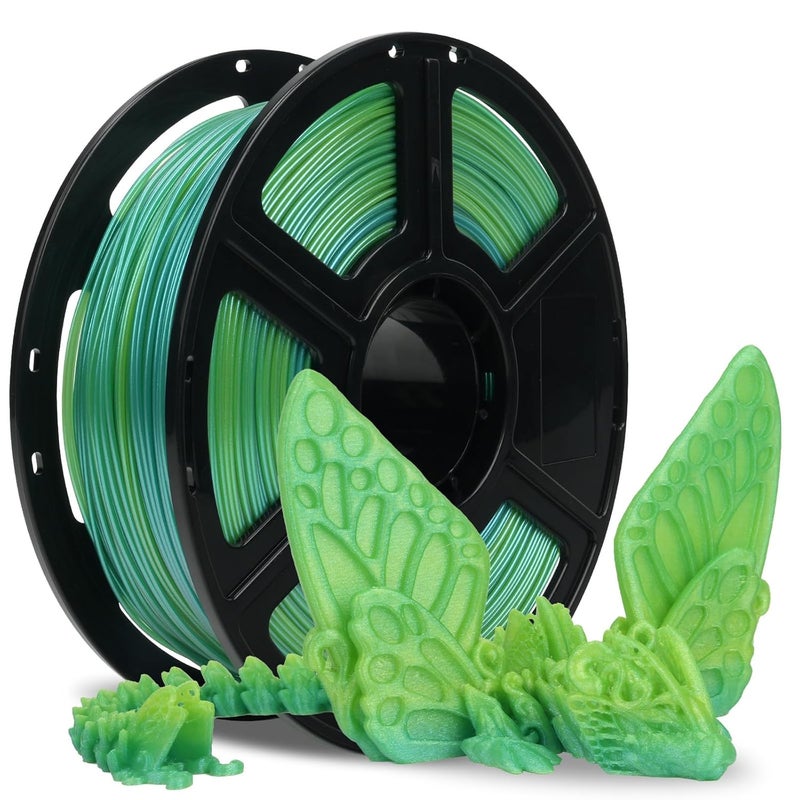 FLASHFORGE Rapid PLA Filament 1.75mm +/- 0.02mm Yellow to Green Gradient, Max 500mm/s High Speed Printing, 3D Printer Filament 1kg(2.2lbs), Changing Colors with Light - Image 1